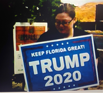 Trump sign theft suspect
